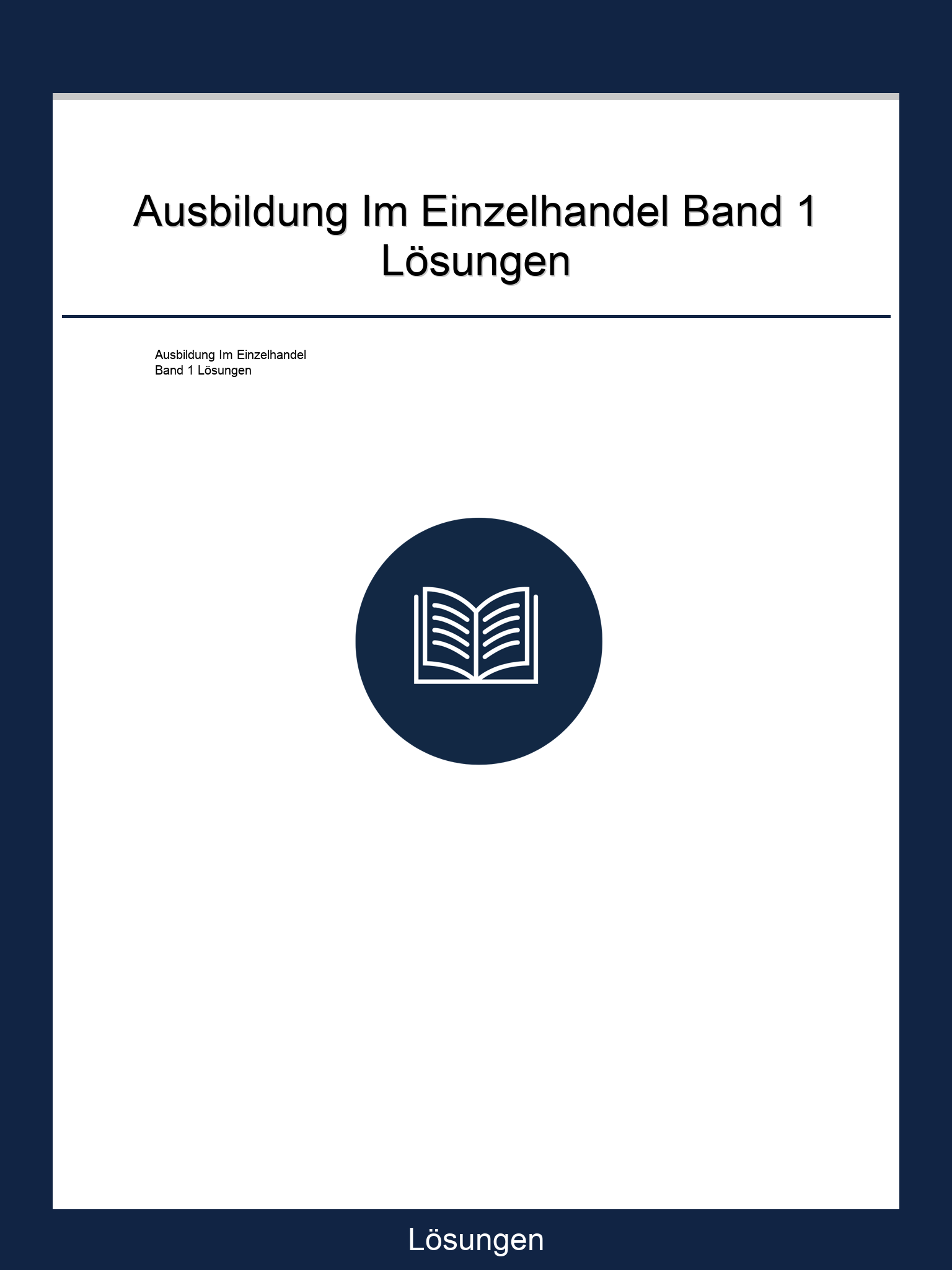 Ausbildung Im Einzelhandel Band 1 Lösungen PDF