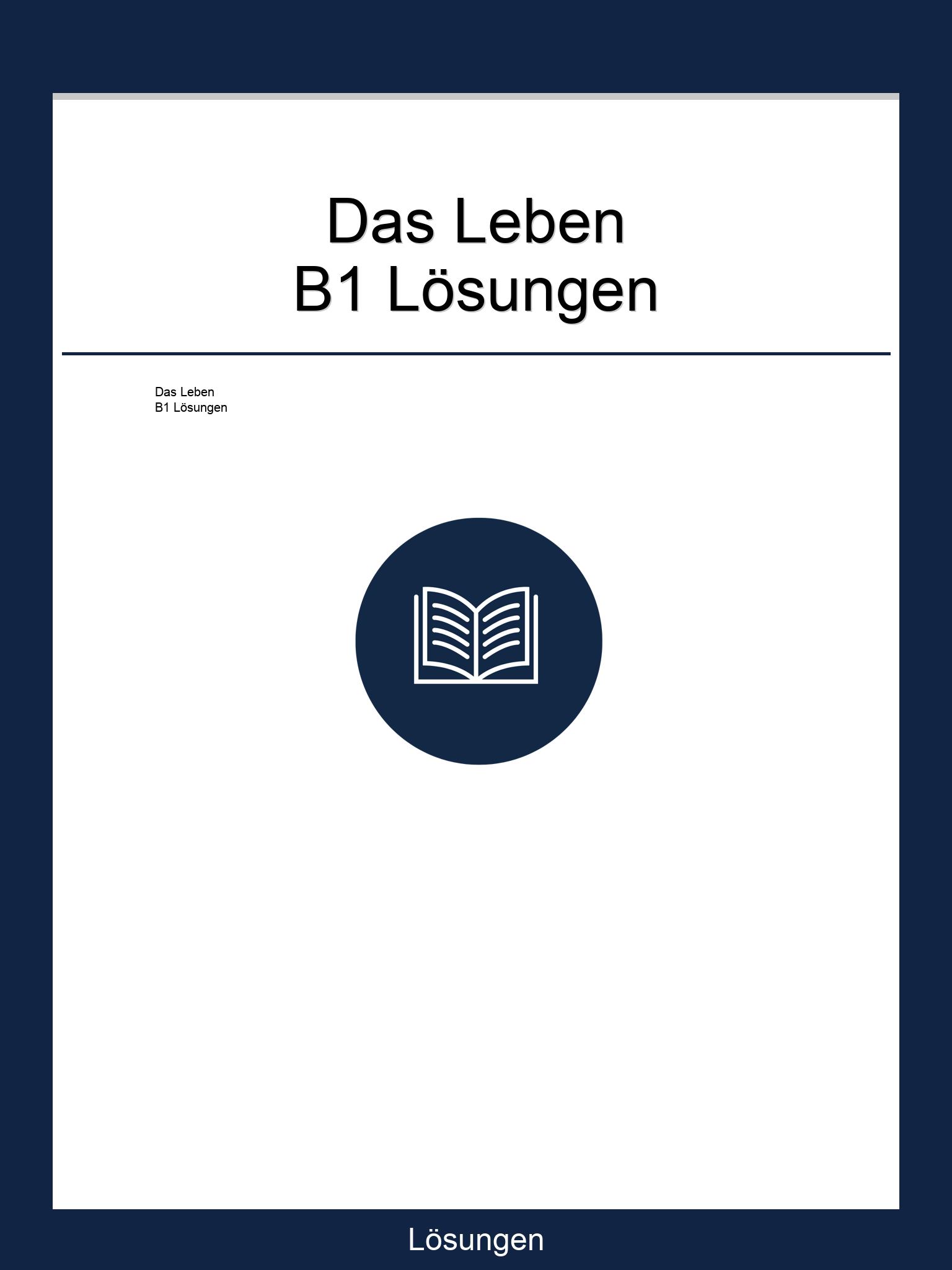 Das Leben B1 Lösungen PDF