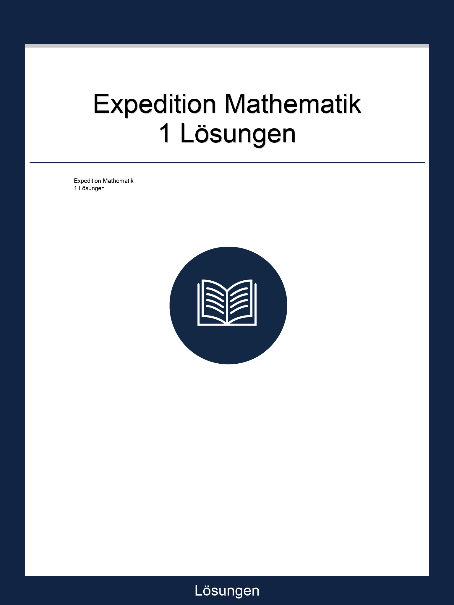 Expedition Mathematik 1 Lösungen PDF