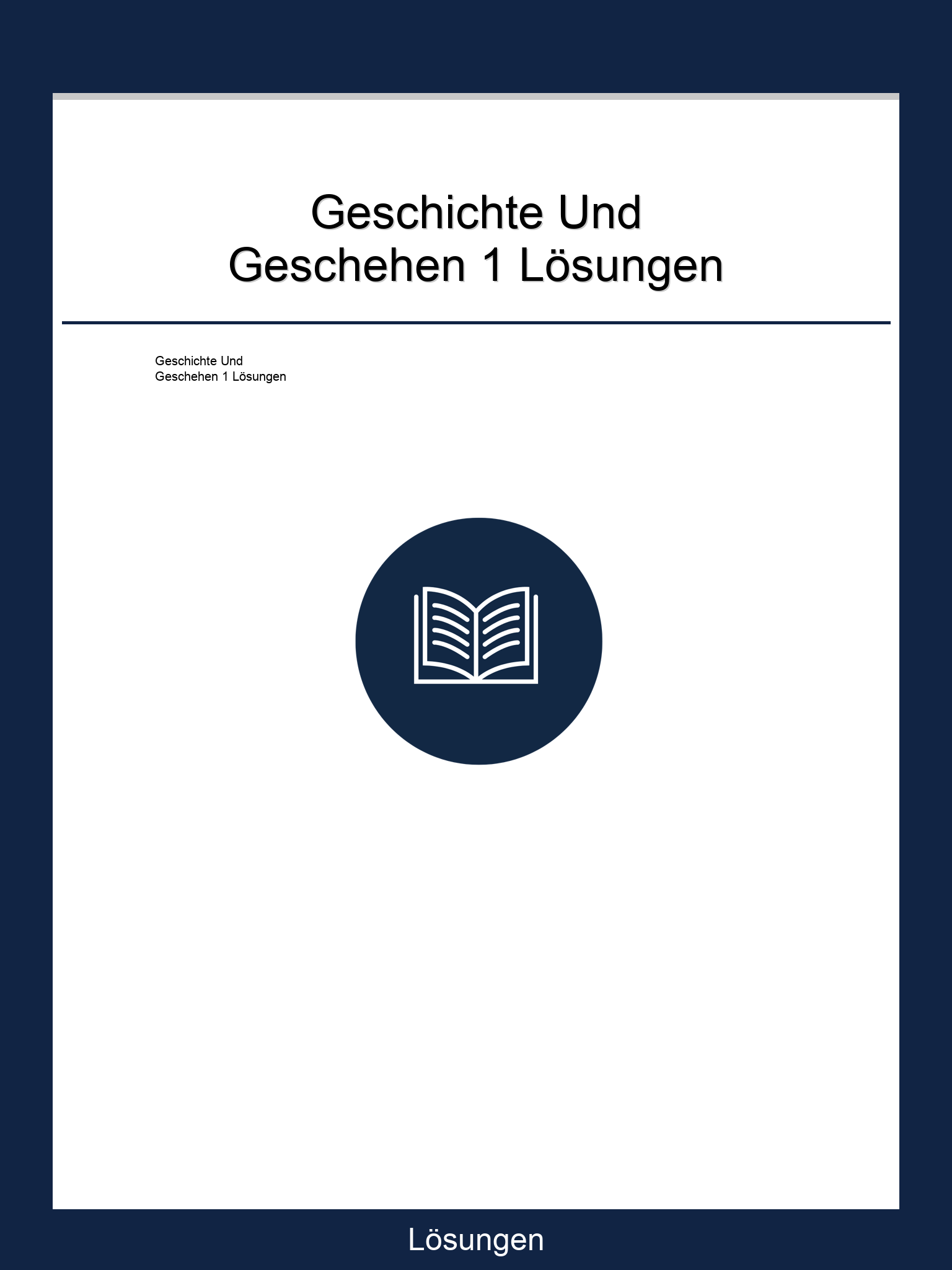 Geschichte Und Geschehen 1 Lösungen PDF