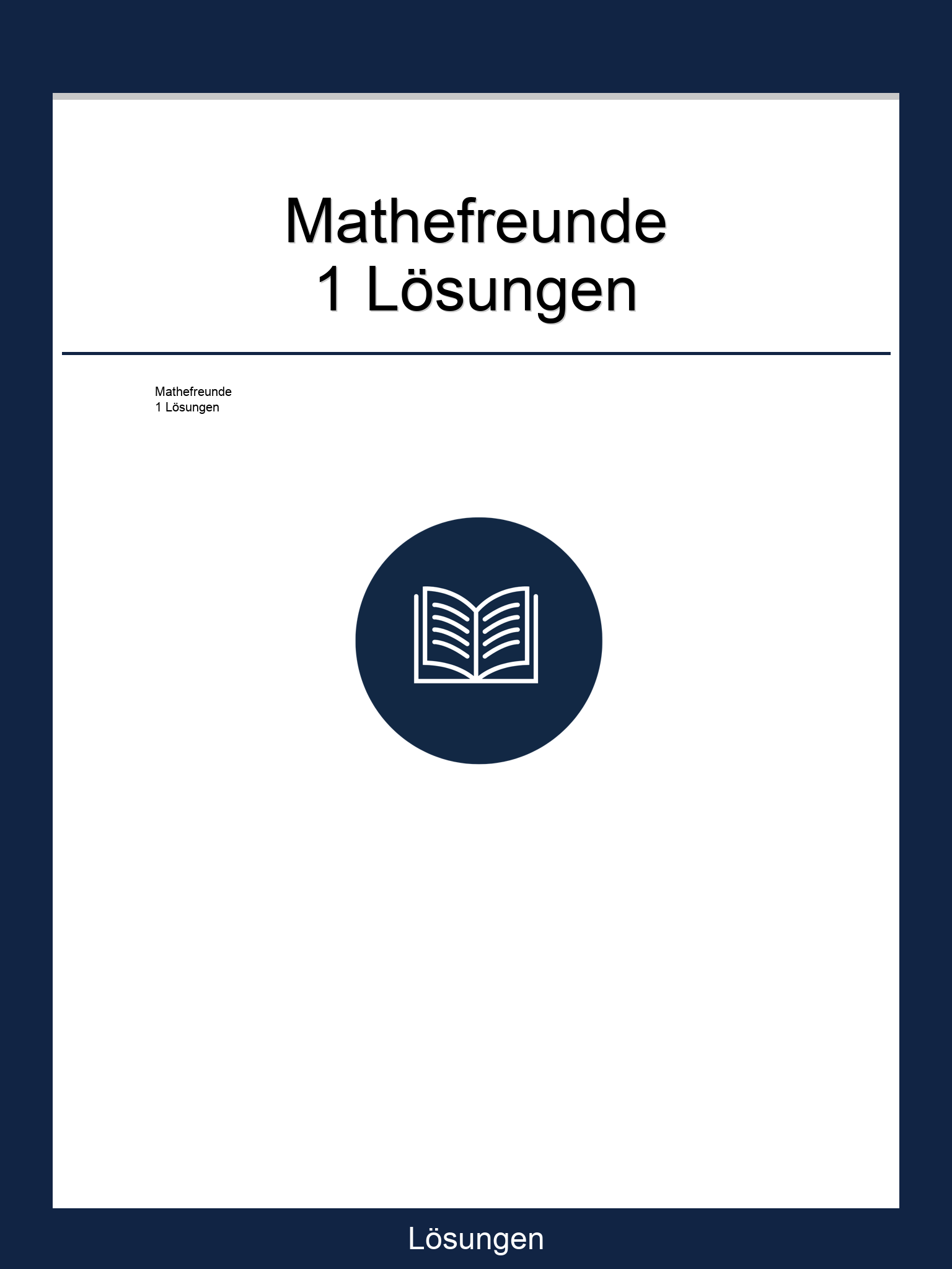 Mathefreunde 1 Lösungen PDF