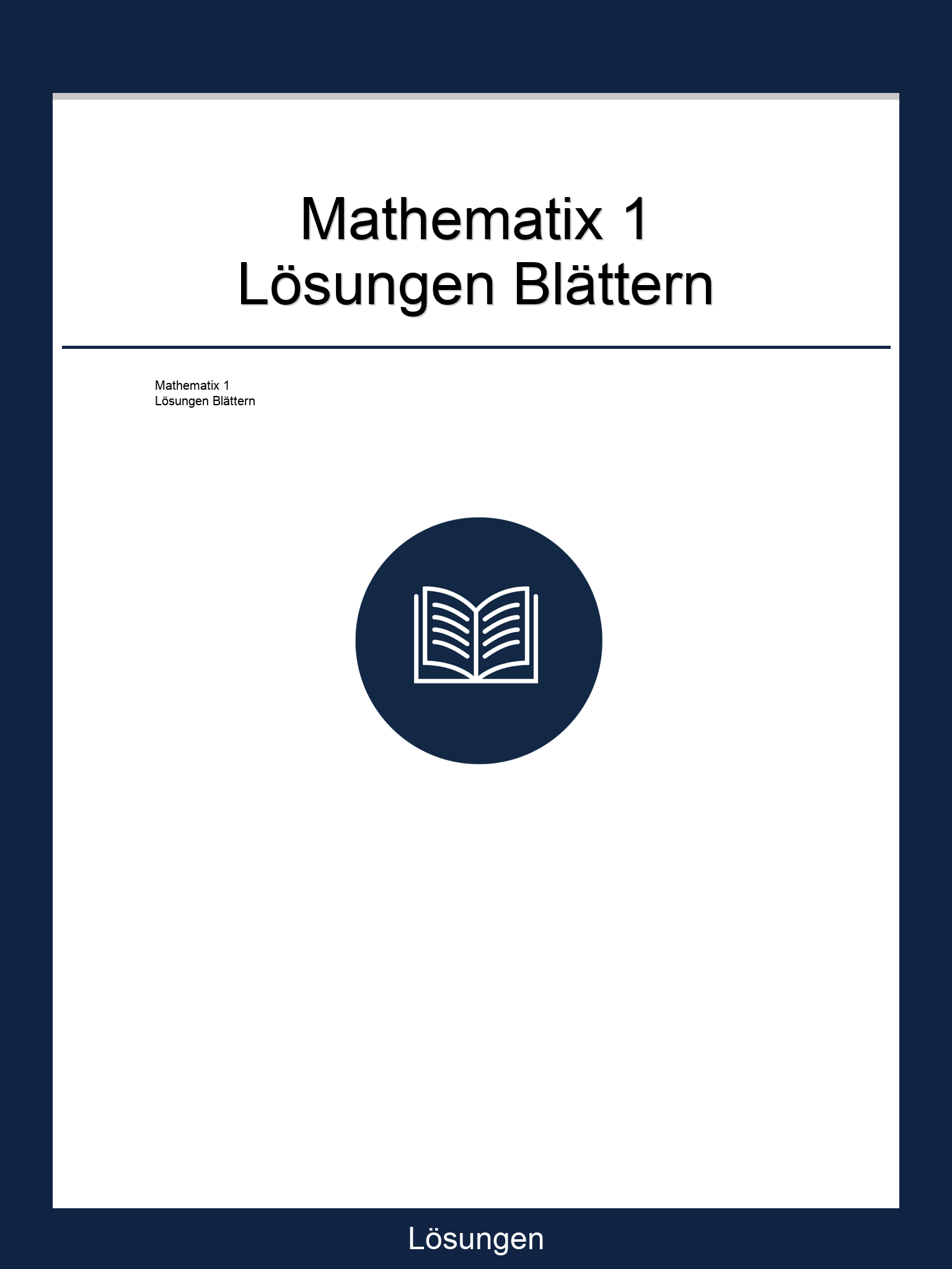 Mathematix 1 Lösungen Online Blättern