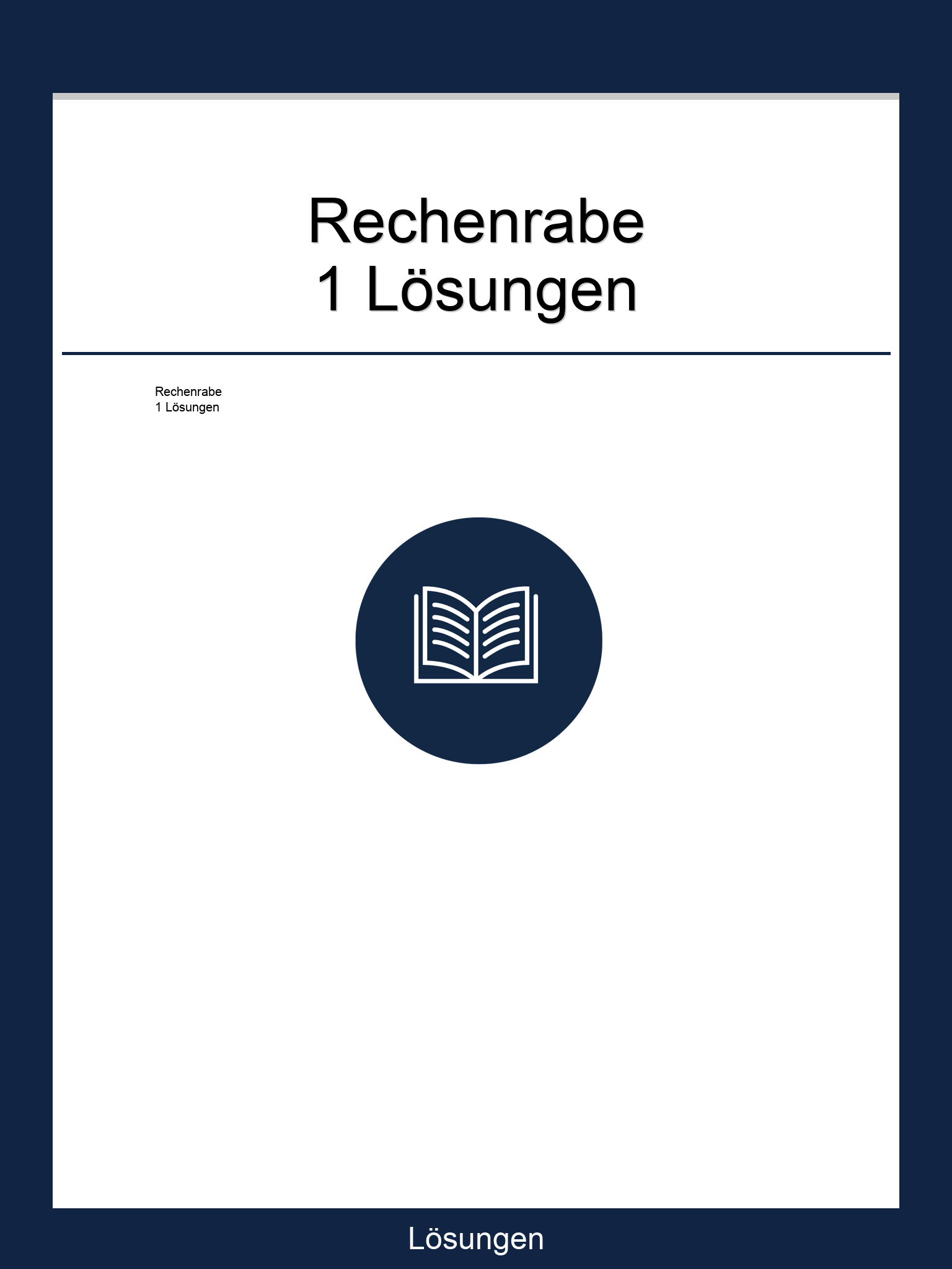 Rechenrabe 1 Lösungen