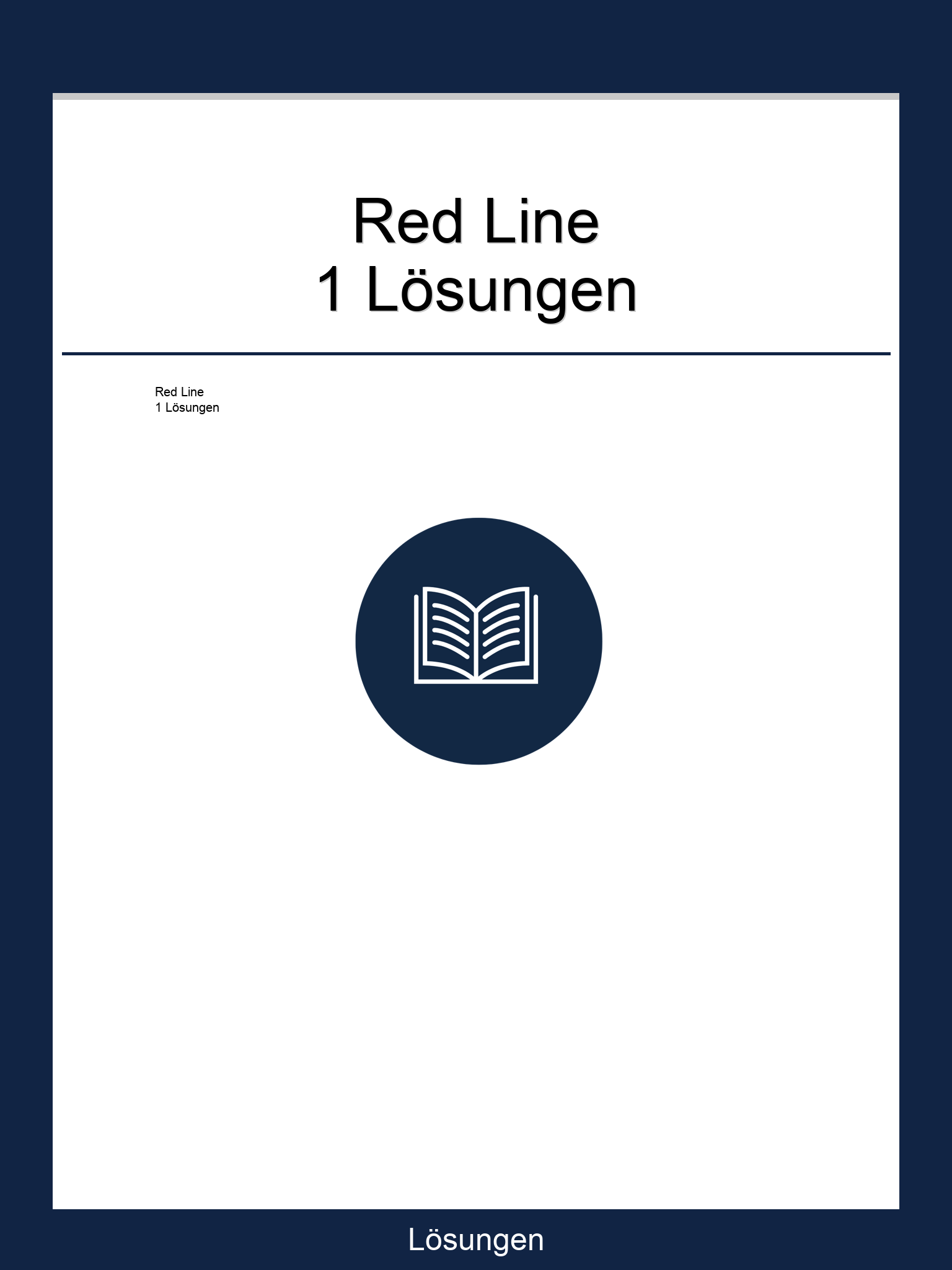 Red Line 1 Lösungen