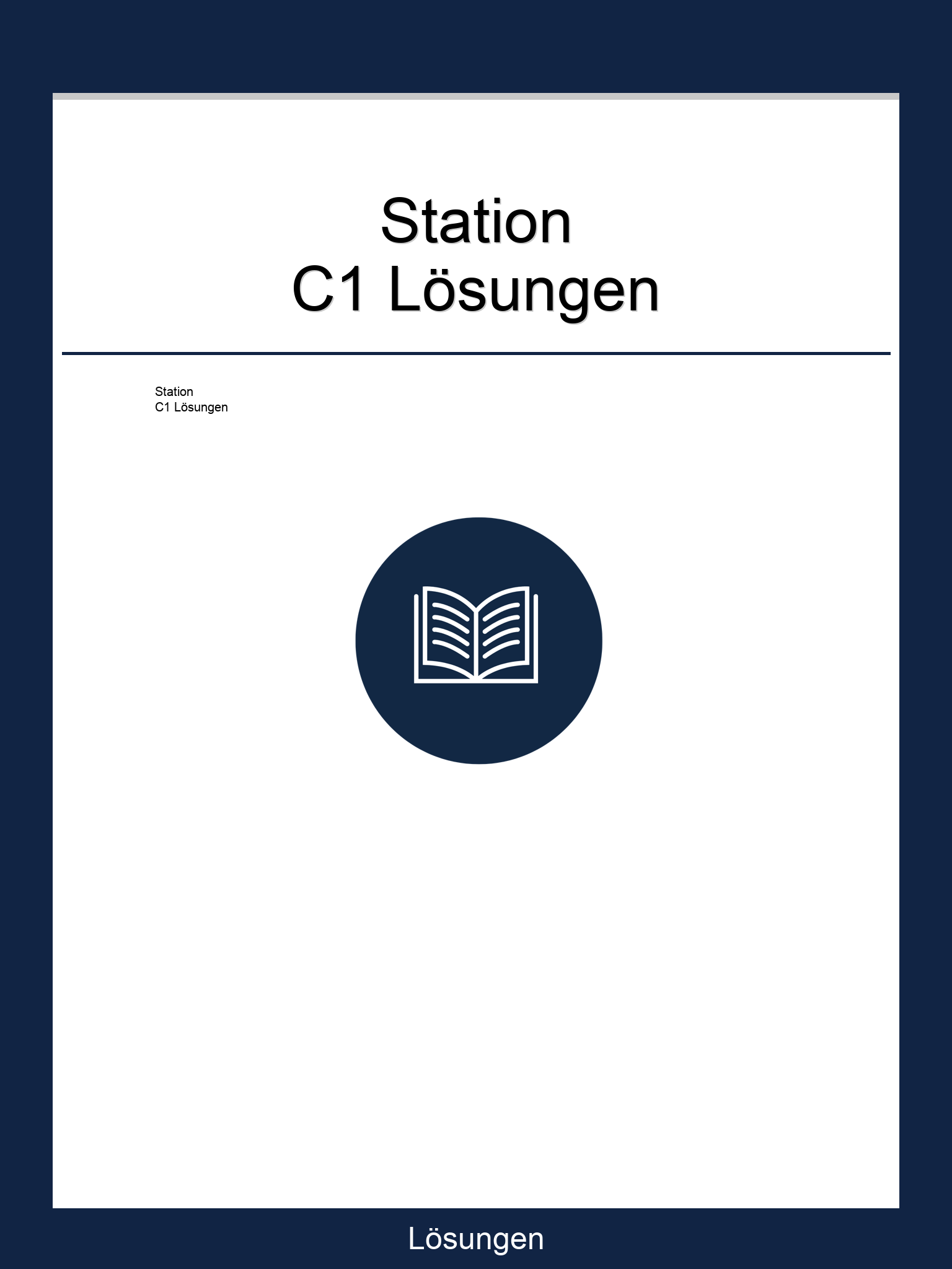 Station C1 Lösungen PDF