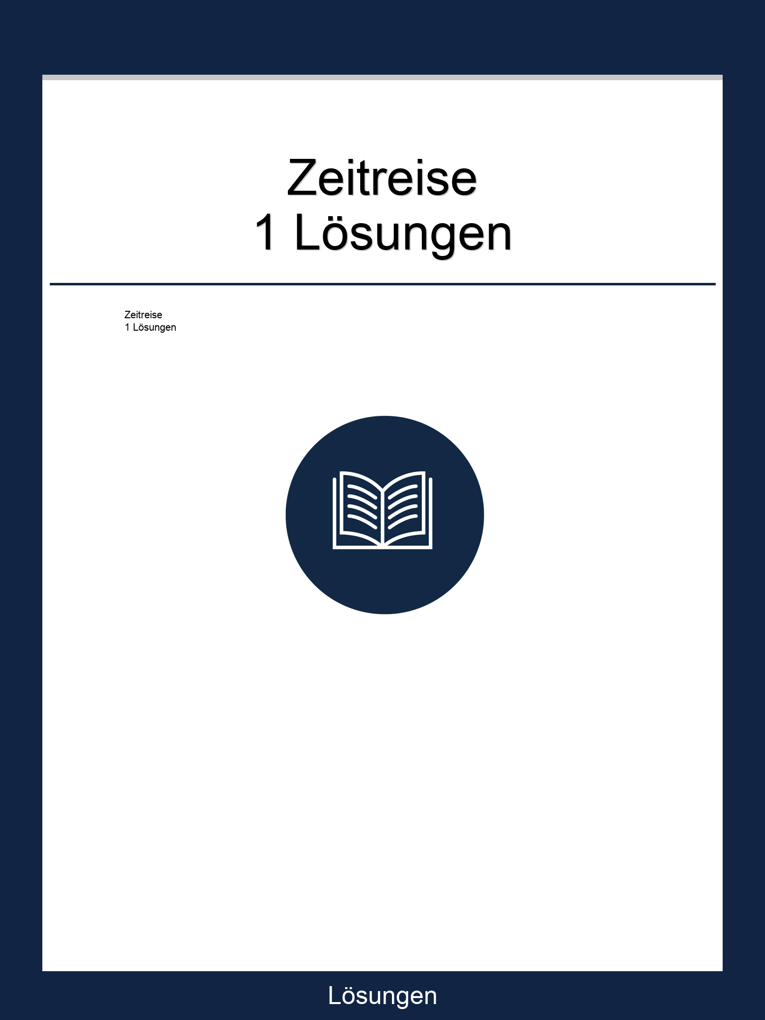 Zeitreise 1 Lösungen PDF
